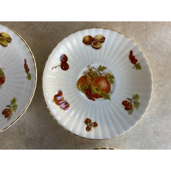 Royal Windsor Fine Bone China Fruit Series Saucer Plates Lot Of 6 - Picture 4 of 8